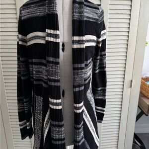 Striped Black and White Cardigan